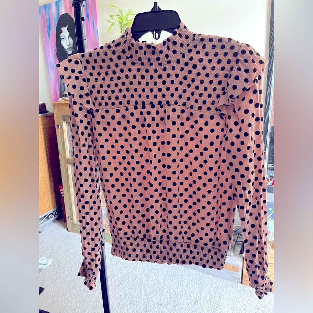 Blue Pepper pink and black blouse